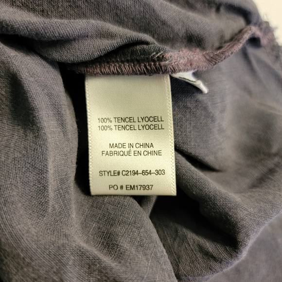 Cloth & Stone Anthropologie Shirt Grey 100% Tencel Button-Down Size S - Picture 5 of 6